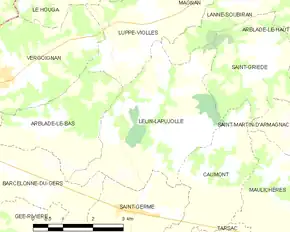 Poziția localității Lelin-Lapujolle