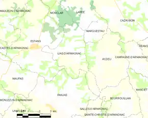 Poziția localității Lias-d'Armagnac