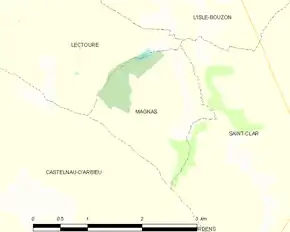 Poziția localității Magnas