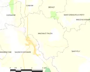 Poziția localității Maignaut-Tauzia