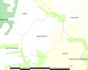 Poziția localității Marguestau