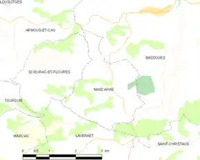 Poziția localității Mascaras