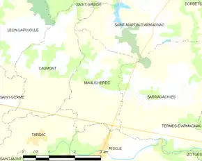 Poziția localității Maulichères