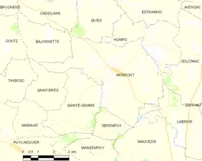 Poziția localității Monfort