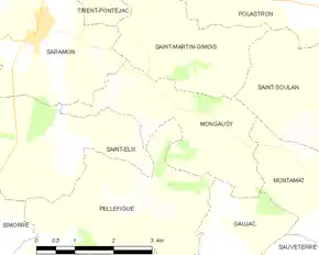 Poziția localității Mongausy