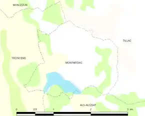 Poziția localității Monpardiac