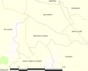 Poziția localității Montégut-Savès