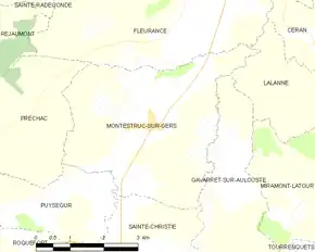 Poziția localității Montestruc-sur-Gers