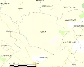 Poziția localității Noilhan