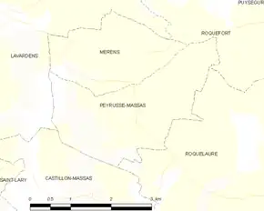 Poziția localității Peyrusse-Massas