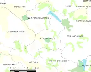 Poziția localității Peyrusse-Vieille