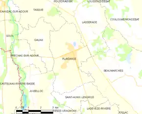 Poziția localității Plaisance
