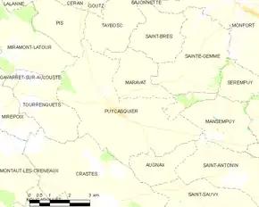 Poziția localității Puycasquier