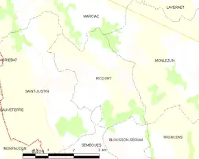 Poziția localității Ricourt