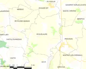 Poziția localității Roquelaure