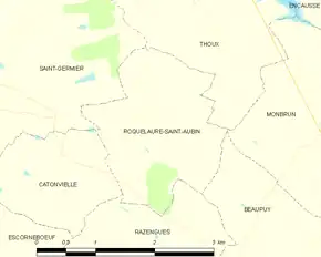 Poziția localității Roquelaure-Saint-Aubin