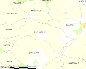 Poziția localității Saint-Antonin
