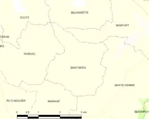 Poziția localității Saint-Brès