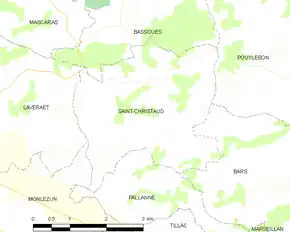 Poziția localității Saint-Christaud