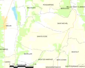Poziția localității Sainte-Dode