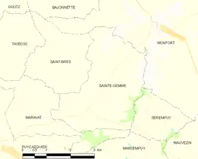 Poziția localității Sainte-Gemme