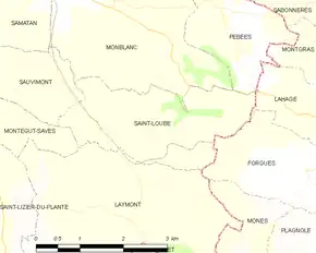 Poziția localității Saint-Loube