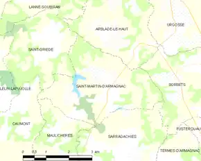 Poziția localității Saint-Martin-d'Armagnac