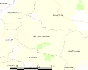 Poziția localității Saint-Martin-Gimois