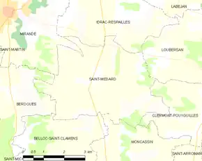 Poziția localității Saint-Médard