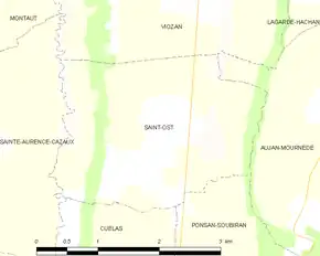Poziția localității Saint-Ost