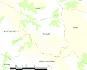 Poziția localității Séailles