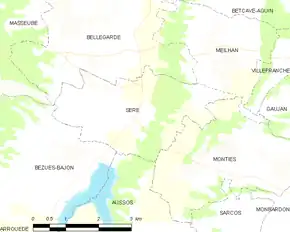 Poziția localității Sère