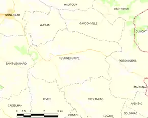 Poziția localității Tournecoupe