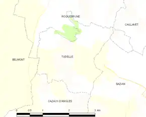 Poziția localității Tudelle