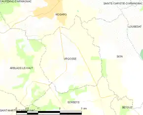 Poziția localității Urgosse