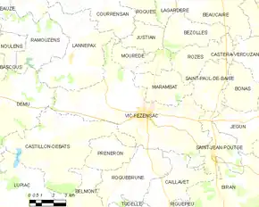 Poziția localității Vic-Fezensac