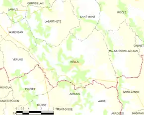 Poziția localității Viella