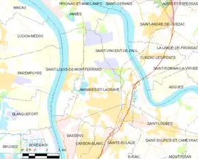 Poziția localității Ambarès-et-Lagrave