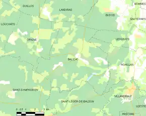 Poziția localității Balizac