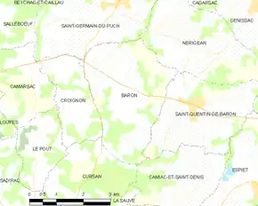 Poziția localității Baron