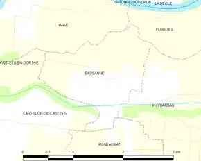 Poziția localității Bassanne