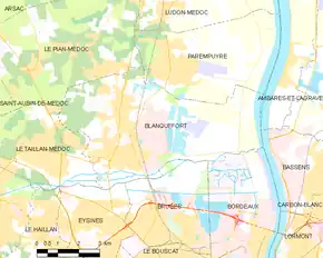 Poziția localității Blanquefort