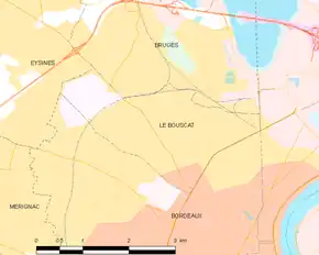 Poziția localității Le Bouscat