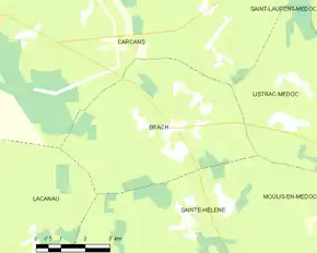 Poziția localității Brach