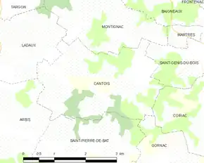 Poziția localității Cantois