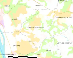 Poziția localității Carignan-de-Bordeaux