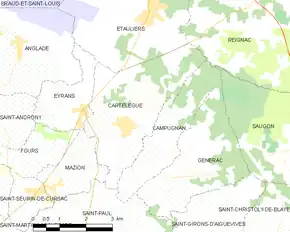 Poziția localității Cartelègue