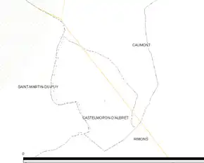 Poziția localității Castelmoron-d'Albret