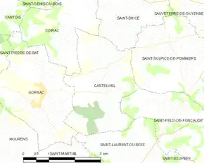 Poziția localității Castelviel