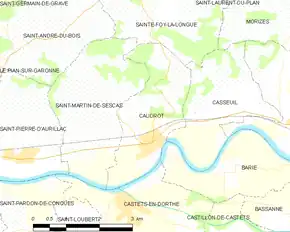 Poziția localității Caudrot